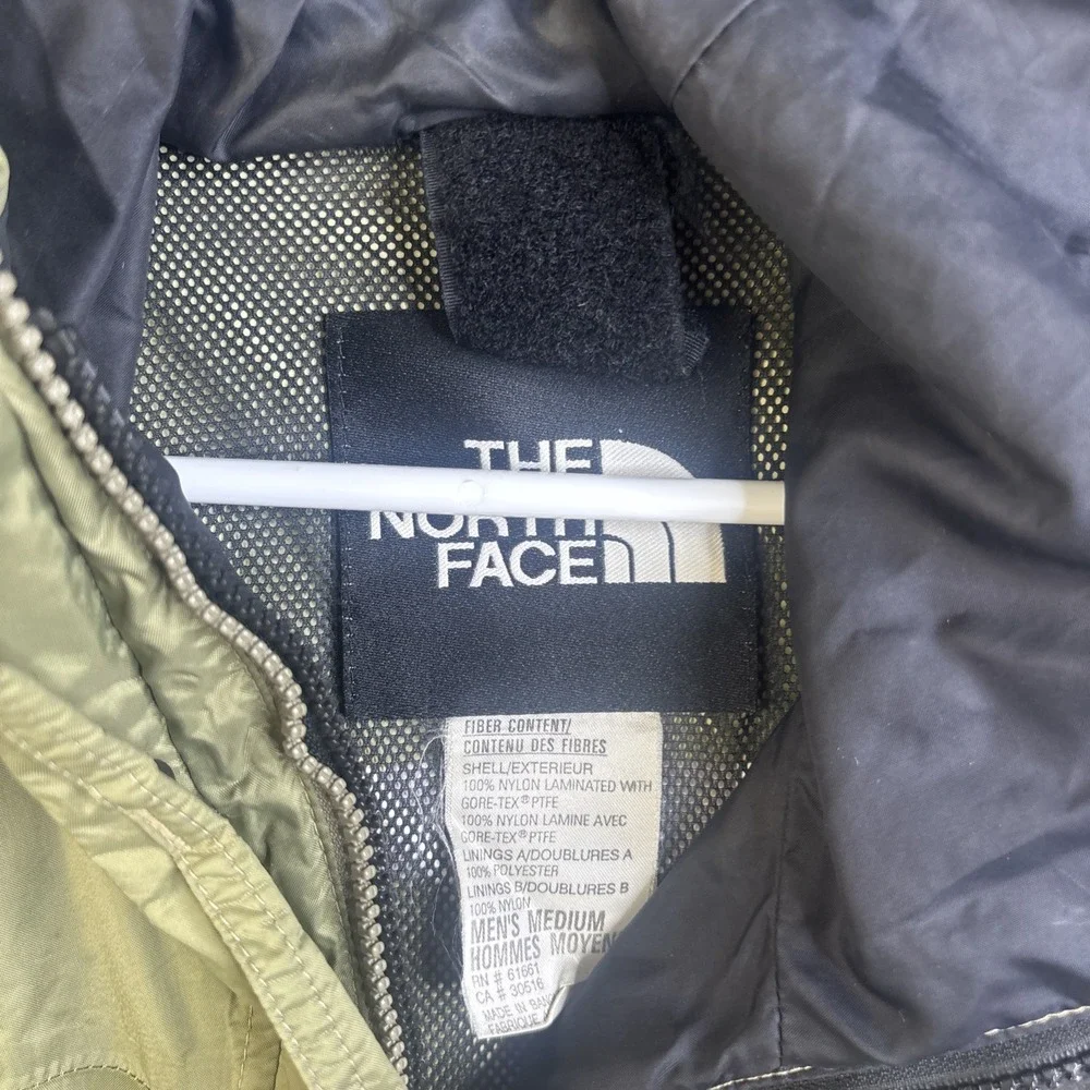 The North Face Jacket Mens Medium Green Black Hooded Full Zip Gore-Tex Ski